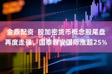 金鼎配资  股加密货币概念股尾盘再度走强，国泰君安国际涨超25%