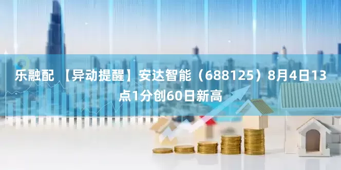 乐融配 【异动提醒】安达智能（688125）8月4日13点1分创60日新高